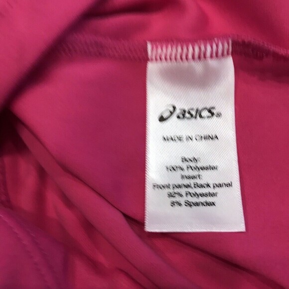 ASICS Women’s Size Medium Long Sleeve Athletic Shirt Top Pink 2 tone Vent EUC - Picture 7 of 8